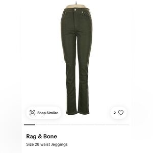 Rag & Bone Dark Olive Jeans size 28
